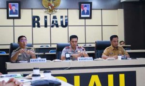 Kepala DPM-PTSP Kota Pekanbaru Muhammad Jamil, saat ekspos kesiapan pengoperasian MPP di Mapolda Riau,
