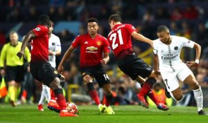 Manchester United kalah 0-2 dari Paris Saint-Germain di Old Trafford.