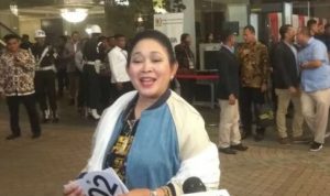 Siti Hediati Hariyadi yang akrab disapa Titiek Soeharto menghadiri debat capres.