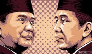 Ilustrasi Prabowo dan Jokowi.