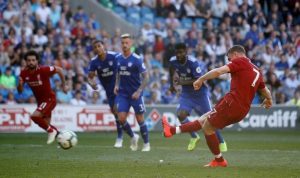 Mohamed Salah disebut-sebut keki dengan James Milner yang mengambil eksekusi penalti Liverpool.
