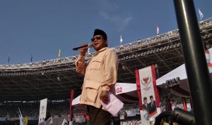 Prabowo saat berorasi di GBK