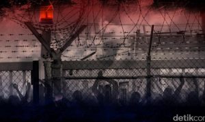 Ilustrasi kerusuhan di lembaga permasyarakatan