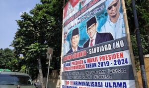 Spanduk Prabowo - Sandiaga di Petamburan.