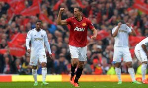 Pemain Manchester United Rio Ferdinand.