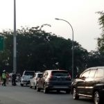Pemantauan ganjil-genap di Tol Tangerang. Sebagai ilustrasi