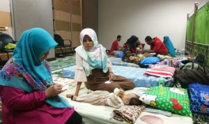 Tiga balita dan satu ibu hamil menginap di posko dan rumah singgah Dinas PUPR.