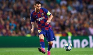 Striker Barcelona Lionel Messi.