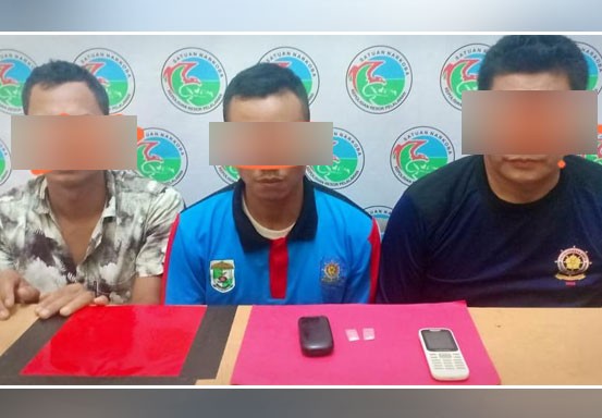 Dua oknum Anggota Satpol PP Pelalawan dan satu orang warga ditangkap Satnarkoba Polres Pelalawan