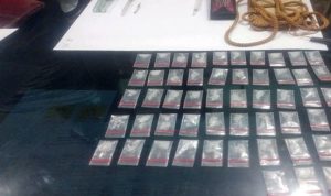 Barang bukti sabu-sabu milik Udin.