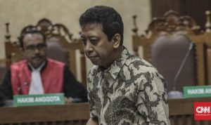 Terdakwa kasus suap jual beli jabatan di lingkungan Kementerian Agama Romahurmuziy.